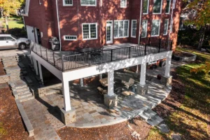 Aerial view of deck project