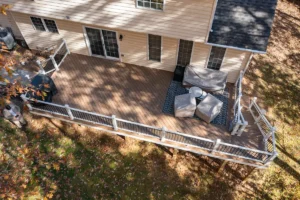 Aerial view of deck project