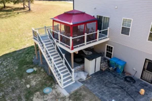 Aerial view of deck project