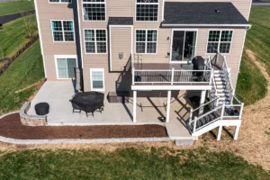 Aerial view of deck project
