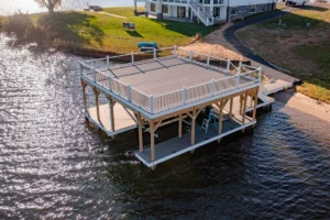 Aerial view of deck project
