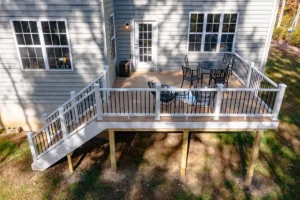 Aerial view of deck project