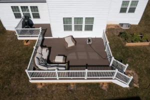 Aerial view of deck project