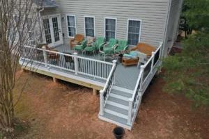 Aerial view of deck project