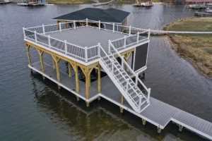Aerial view of deck project