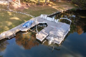Aerial view of deck project