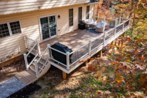 Aerial view of deck project