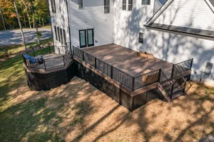 Aerial view of deck project