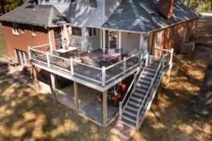 Aerial view of deck project